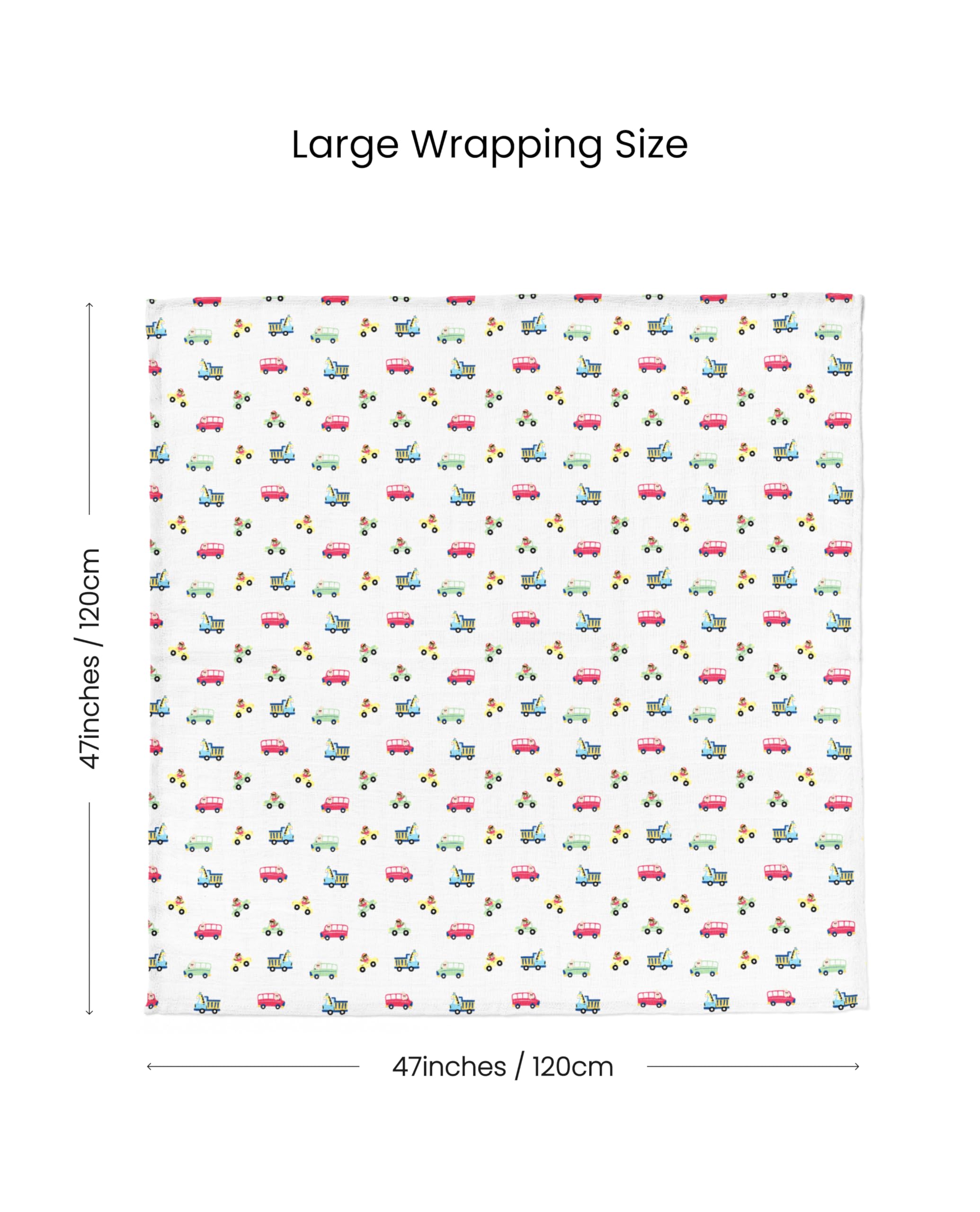 Stellar Kiddos Muslin Swaddle 47x47 size grows with child