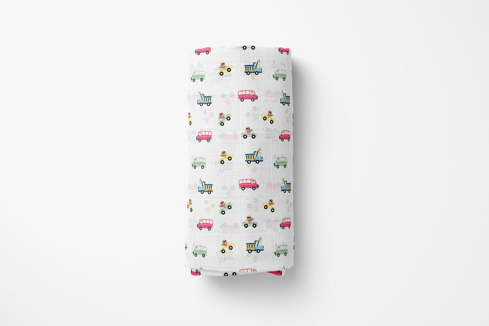 Stellar Kiddos Muslin Swaddle baby hug moment showcasing cozy feel