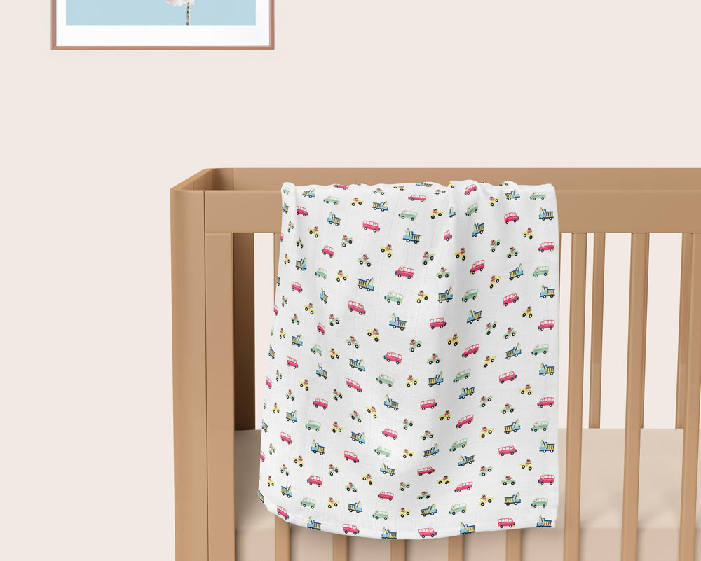 Stellar Kiddos Muslin Swaddle multipurpose use as nursing cover or play mat