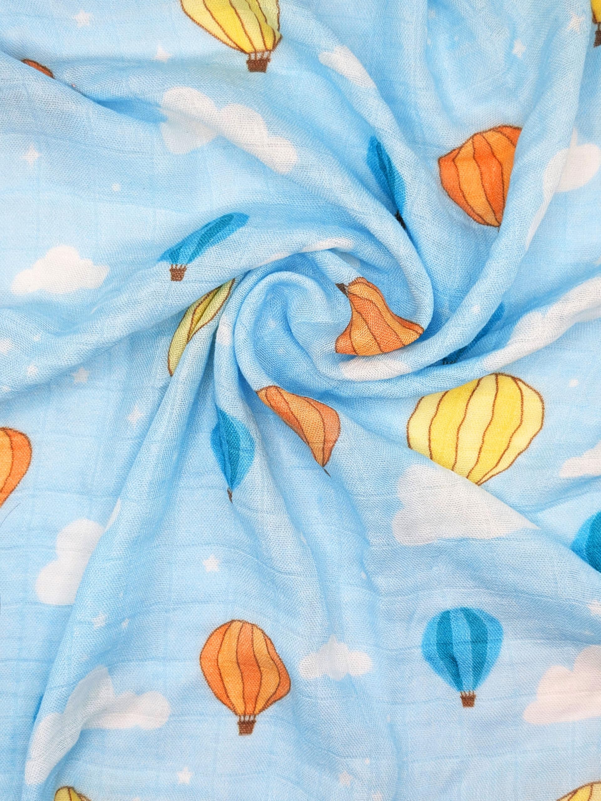 Stellar Kiddos Muslin Swaddle closeup shows silky weave for premium softness