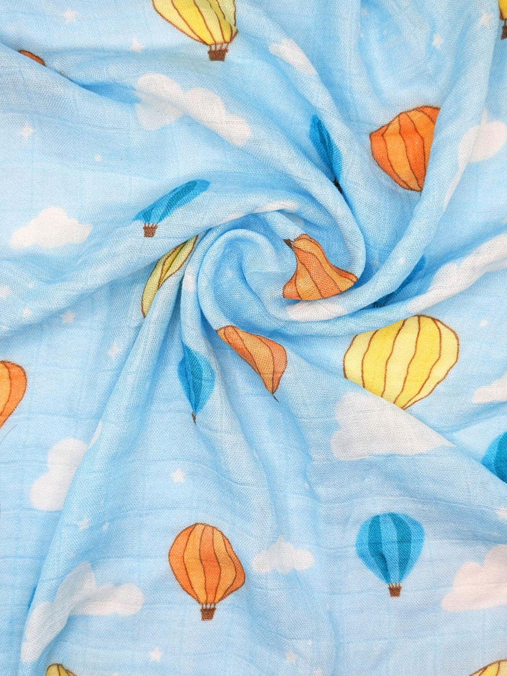Stellar Kiddos Muslin Swaddle closeup shows silky weave for premium softness