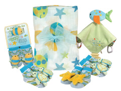 Stephan Baby Go Fish Chewbie security blankie with 10x10 blanket provides comforting security.