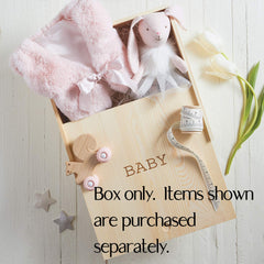 Stephan Baby natural pine keepsake box exterior closeup highlighting durable finish