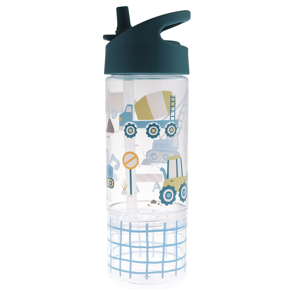 Stephen Joseph Kids Sip and Snack Bottle with flip-top lid for spill-free on-the-go adventures