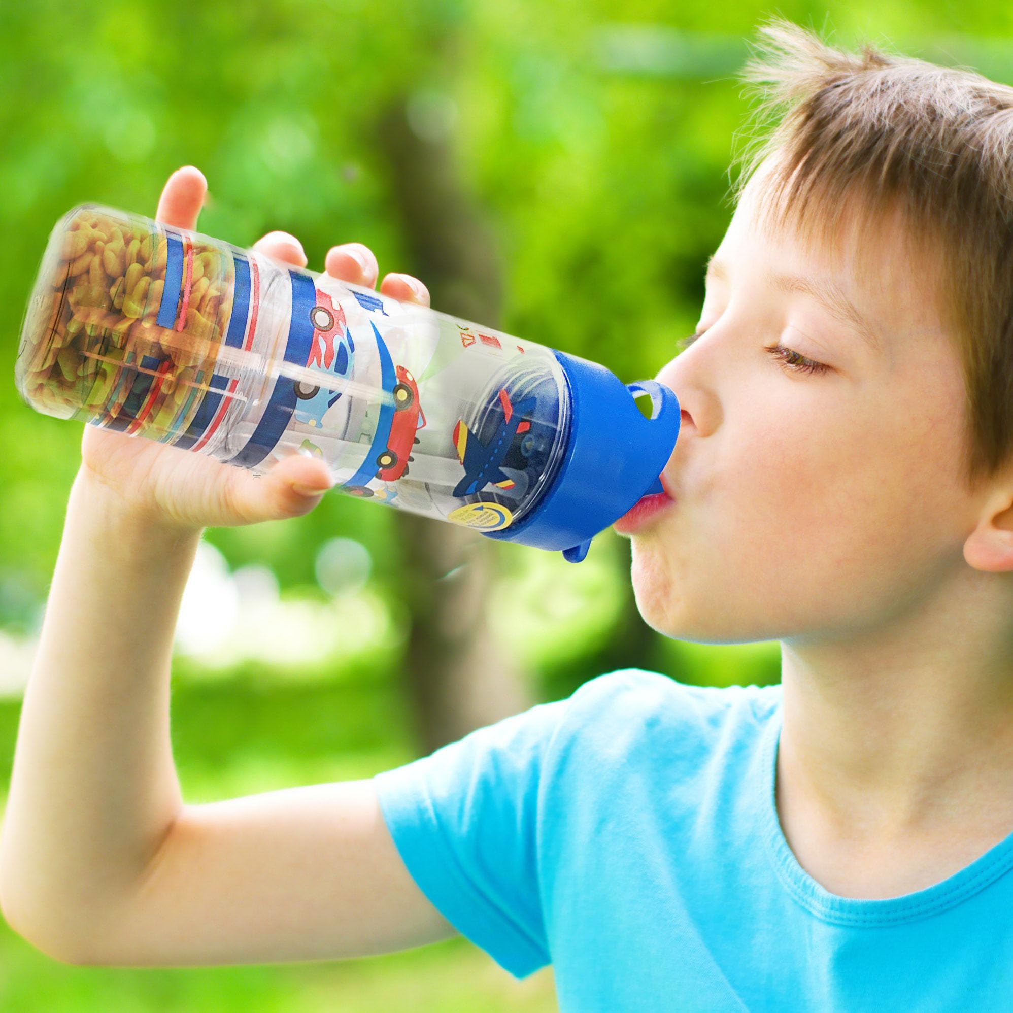 Stephen Joseph Kids Sip and Snack Bottle durable Tritan material ready for school days