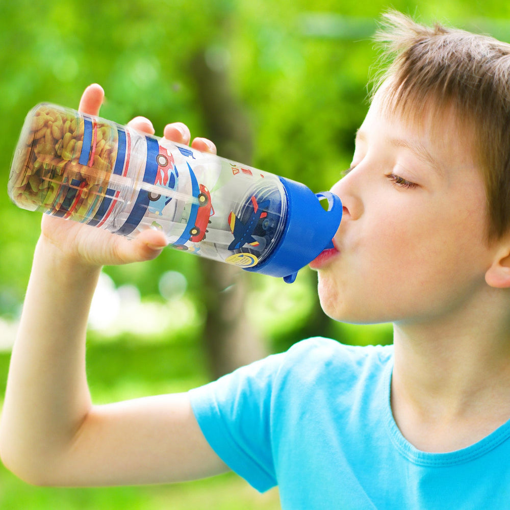Stephen Joseph Kids Sip and Snack Bottle durable Tritan material ready for school days