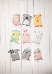 Stephen Joseph 100% cotton mitt measures about 5.5 by 8 inches