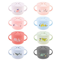 Stephen Joseph silicone snack cup compact-size fits toddler bags for mess-free snacking.
