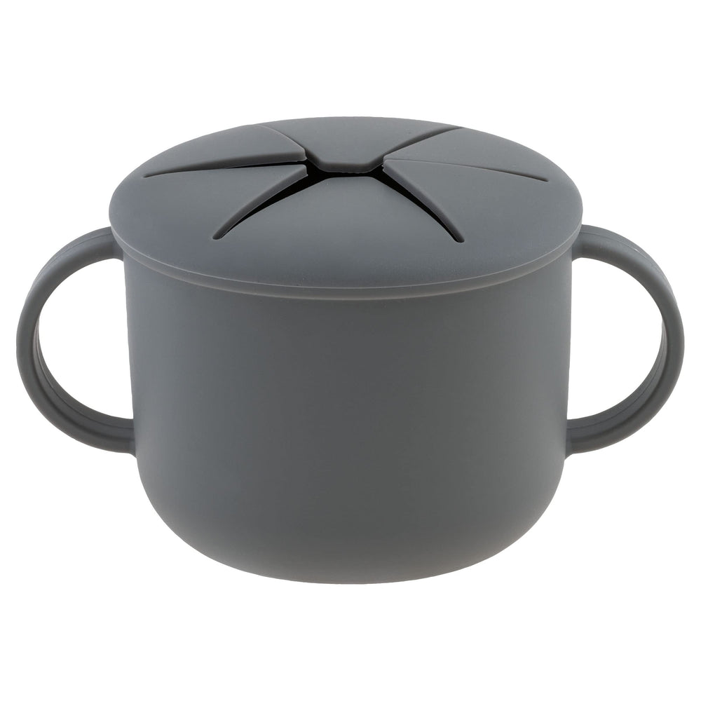 Stephen Joseph silicone snack cup on-the-go keeps snacks organized during travel.