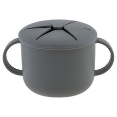 Stephen Joseph silicone snack cup on-the-go keeps snacks organized during travel.