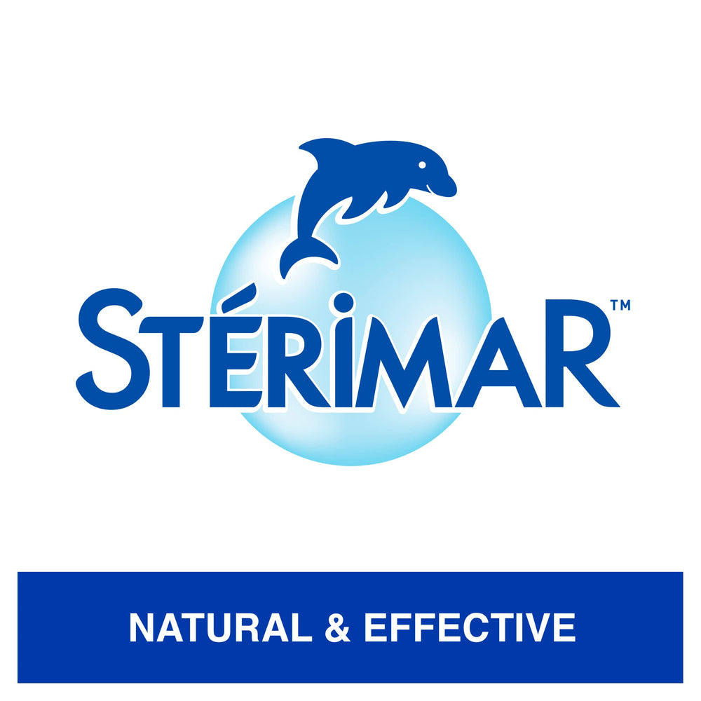Sterimar Baby 100%-natural sea-water label emphasizing purity.