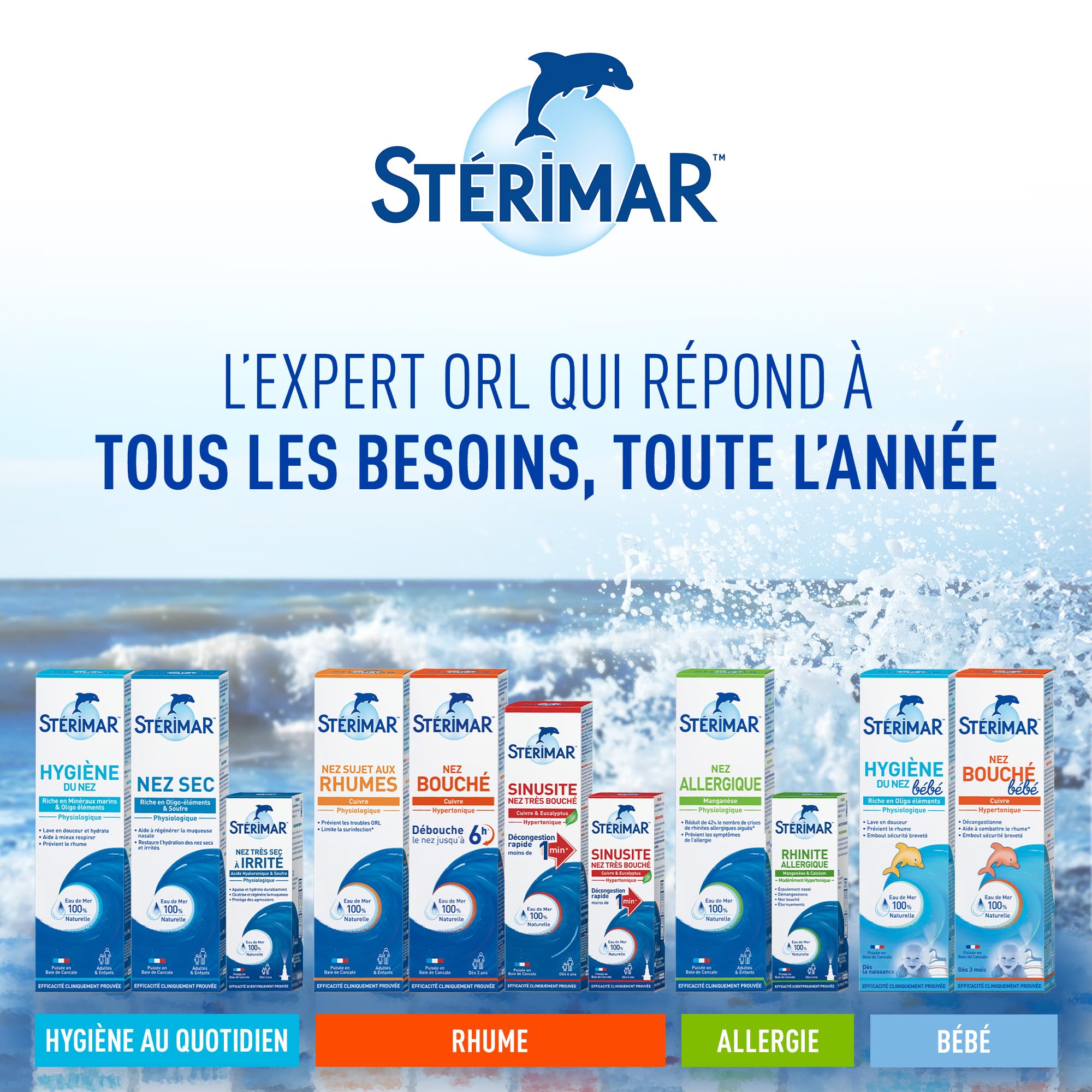 Sterimar easy-application with soft nozzle for caregivers.