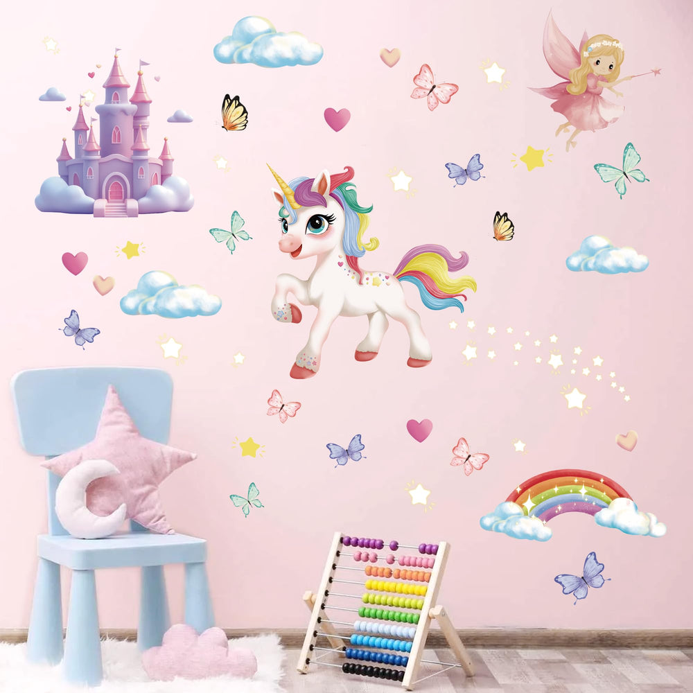 Sticeard wall decals stars hearts add sparkle to playrooms.