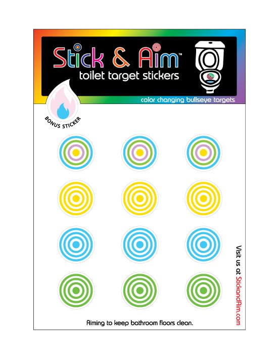 Stick & Aim waterproof vinyl sticker resists fading in bathroom conditions