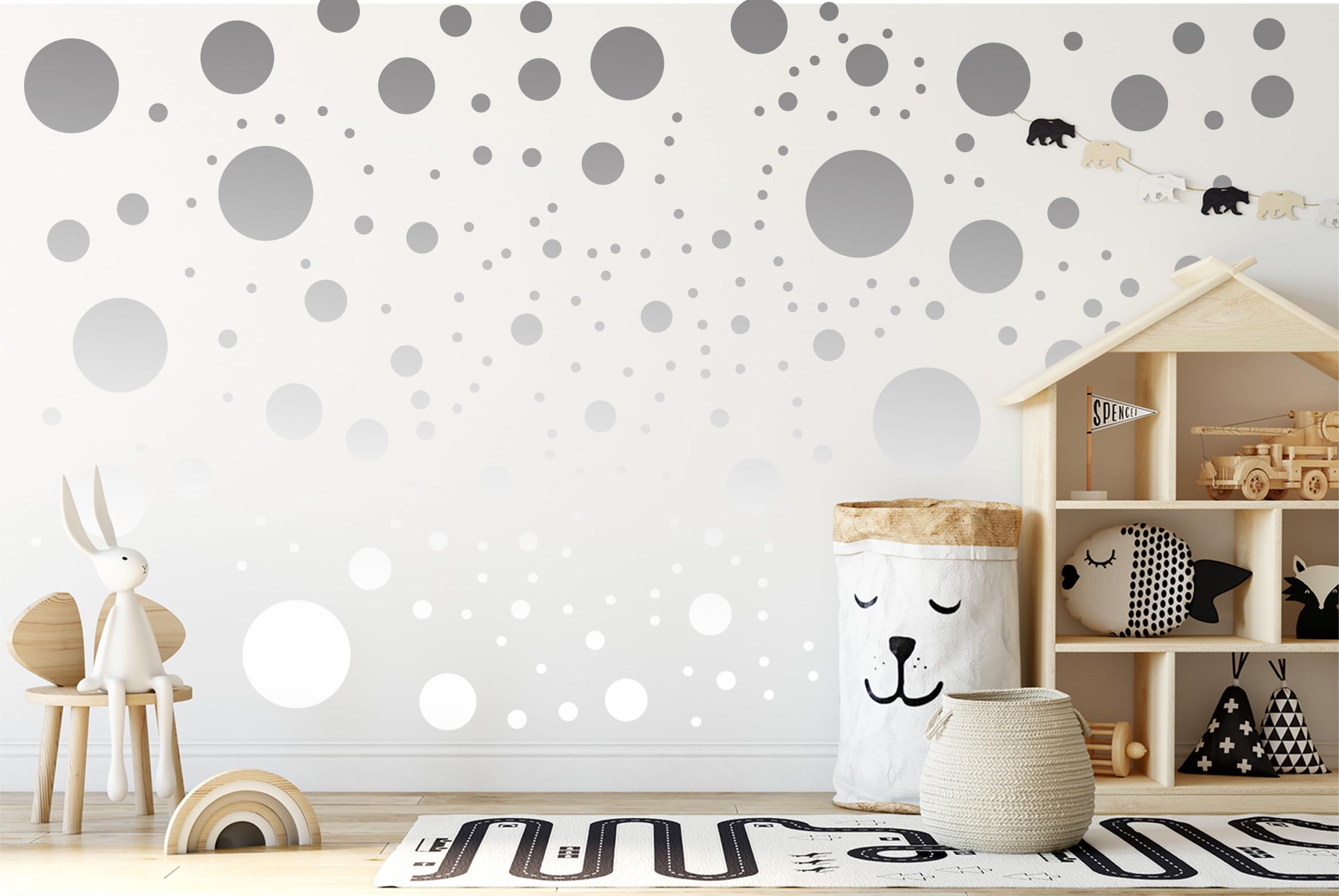 StickerDeen bedroom decor dots transform living spaces with simple application.
