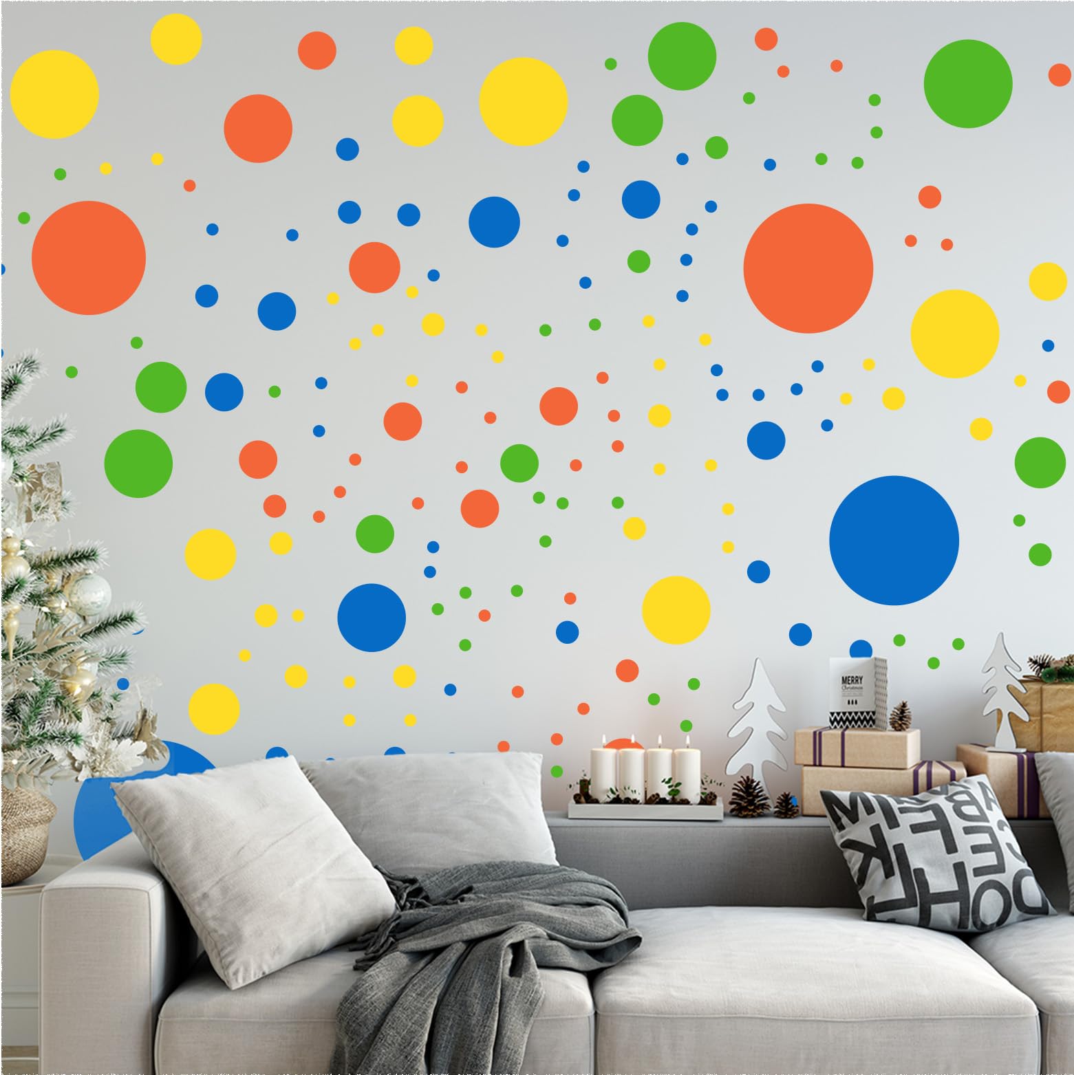 StickerDeen mixed color pack dots provide versatile room customization