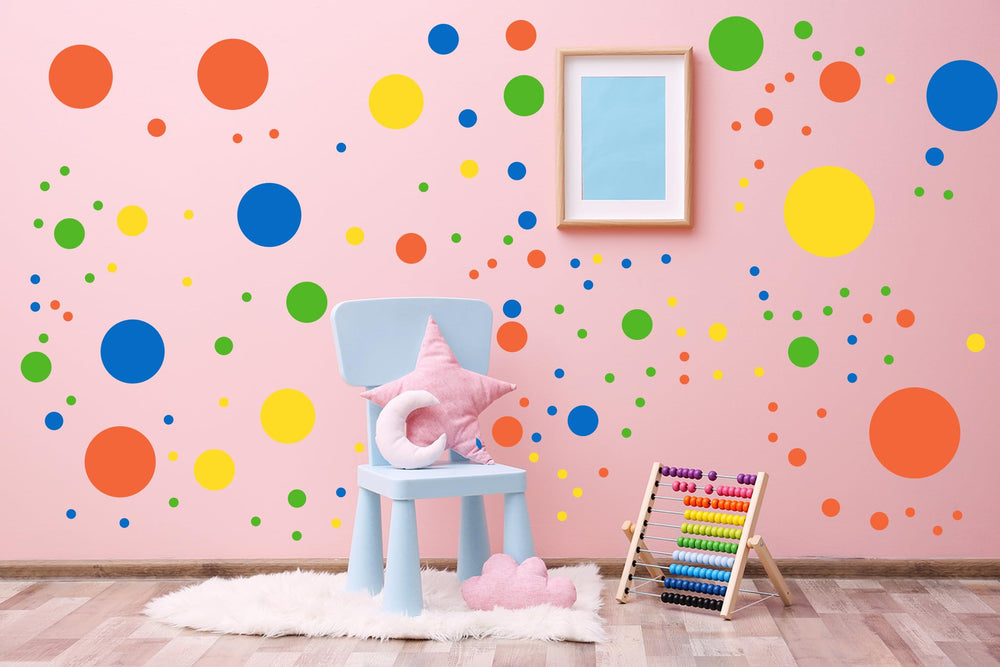 StickerDeen playroom/classroom dots spark creative space without commitment