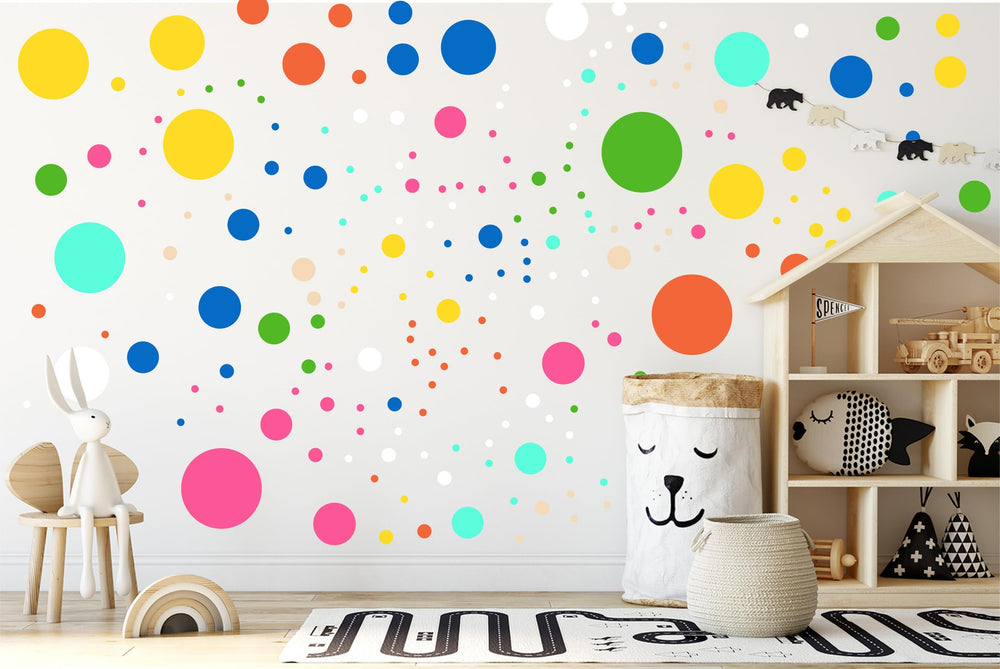 StickerDeen polka dot circle 16x50mm elongated dots as whimsical borders