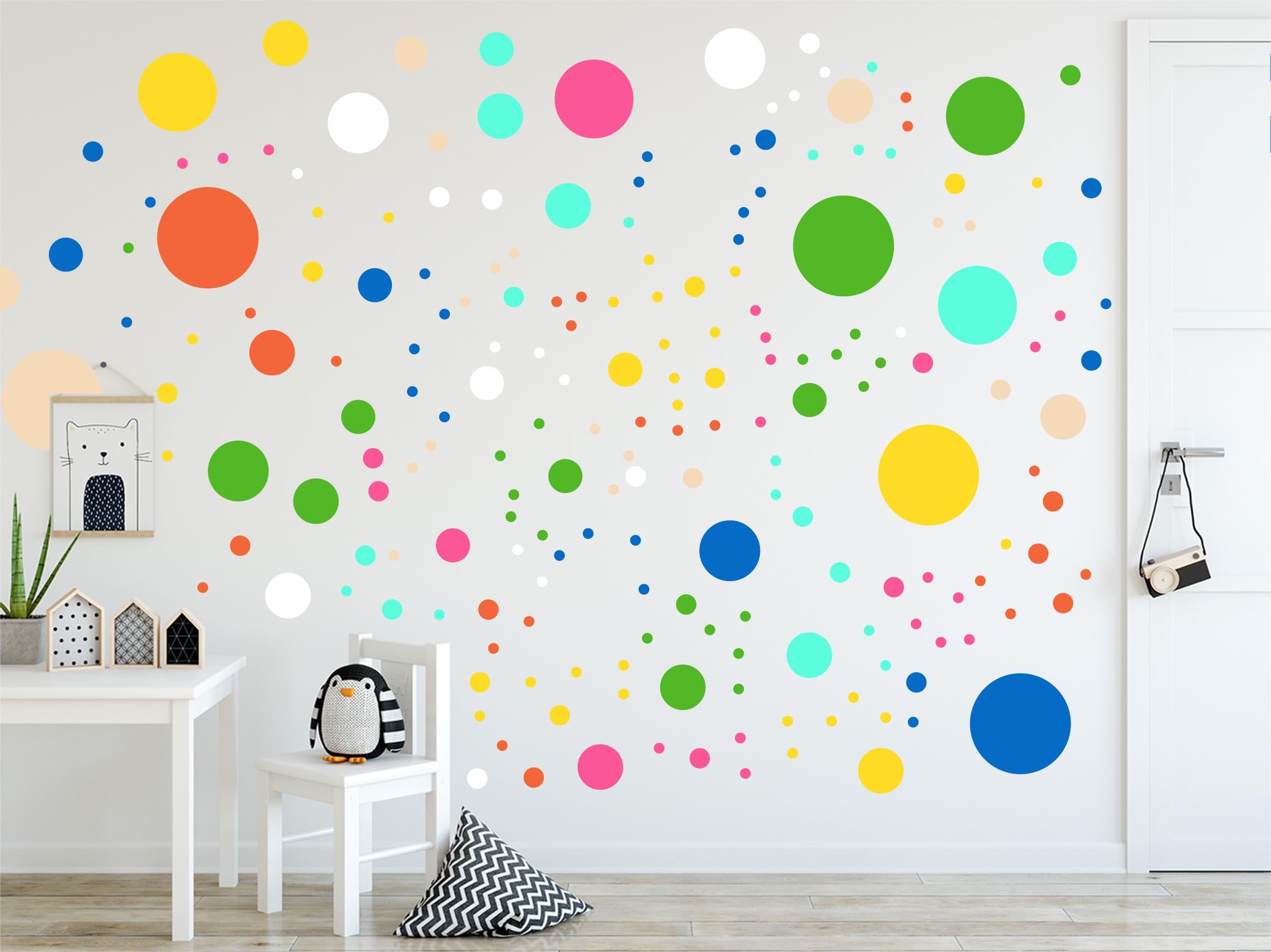 StickerDeen polka dot circle 8x90mm slim dots for subtle detailing