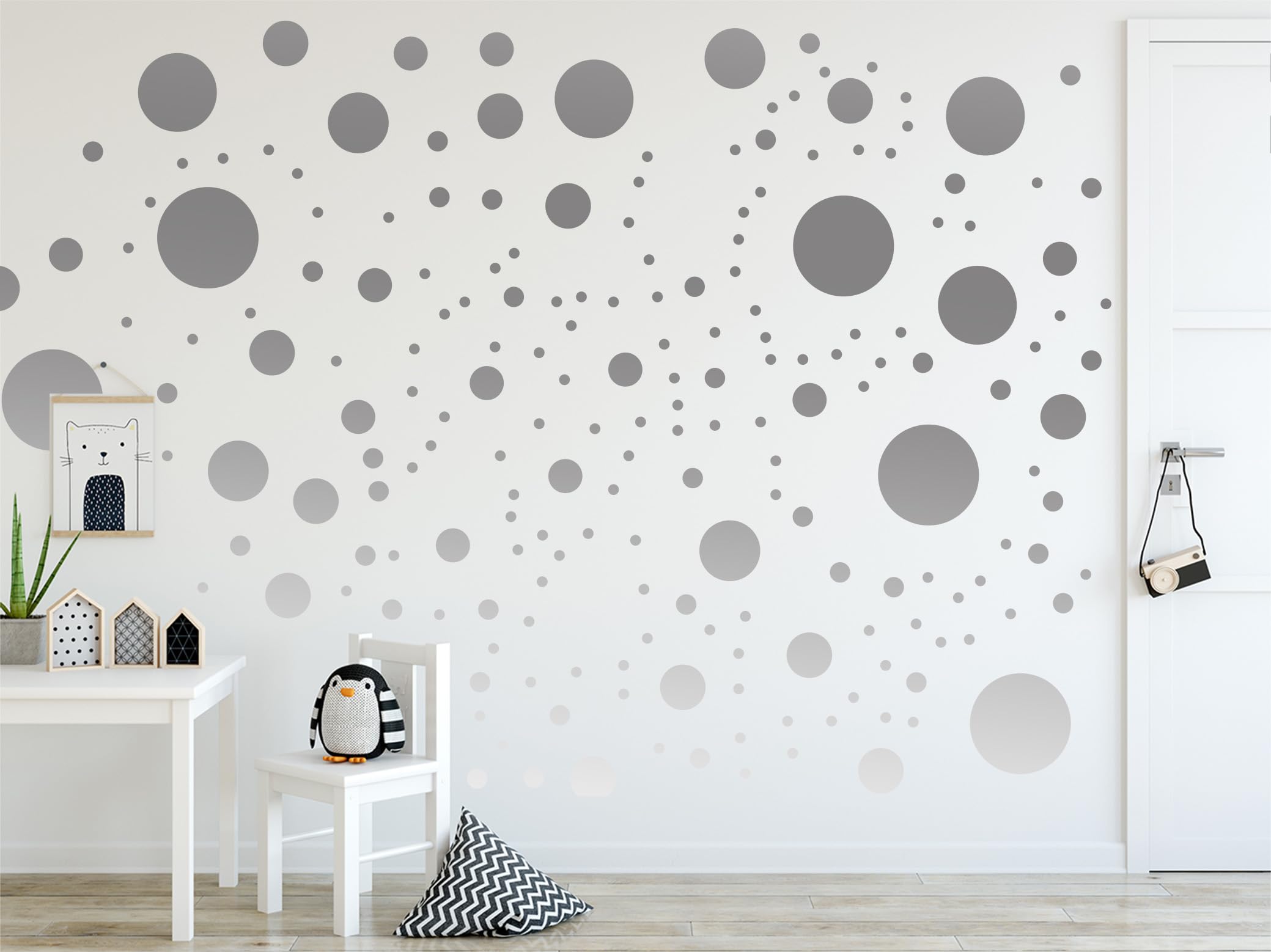 StickerDeen wall dots decorative accents suited for nurseries and kids' rooms.
