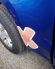 Sticky Dude Band Aid sticker on a helmet adds a fun personal touch