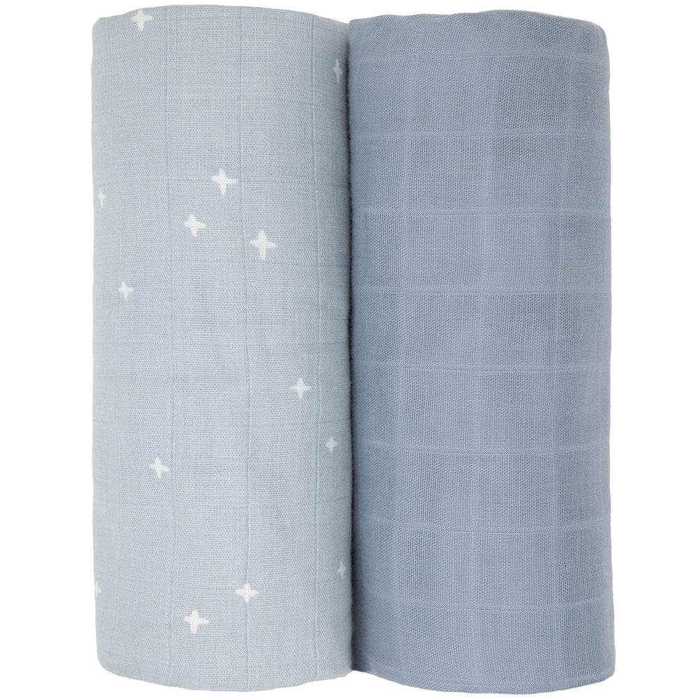 Sticky Toffee Muslin Swaddle acts as car-seat cover for privacy and sun protection.