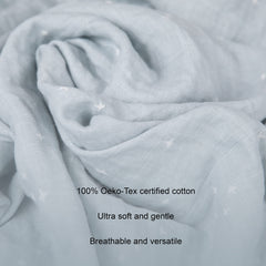 Sticky Toffee Muslin Swaddle close-up showing breathable cotton weave for everyday comfort.
