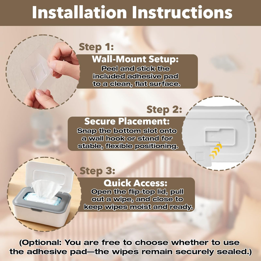 Stitokg flushable wipes dispenser wall-mount slot supports easy placement anywhere.