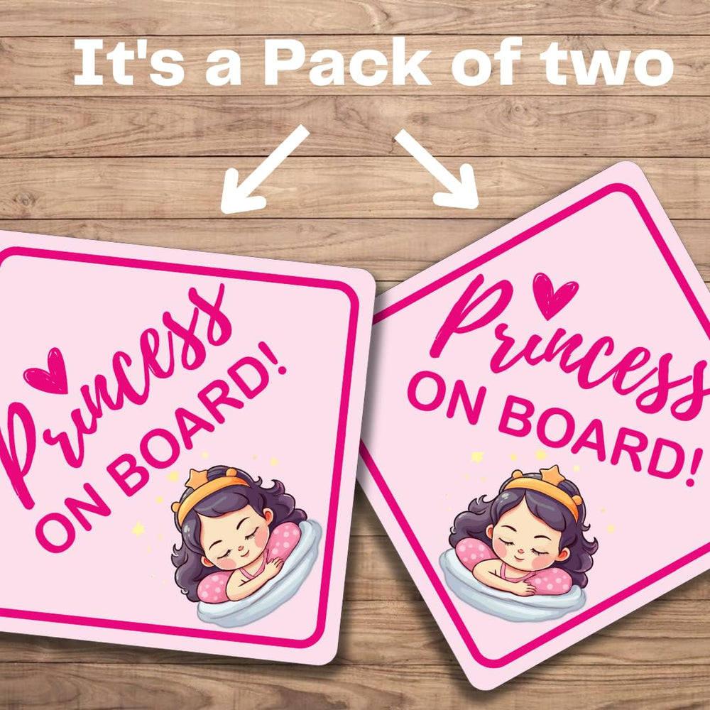 STIXORAMA Princess Baby on Board sticker on window with removable vinyl design