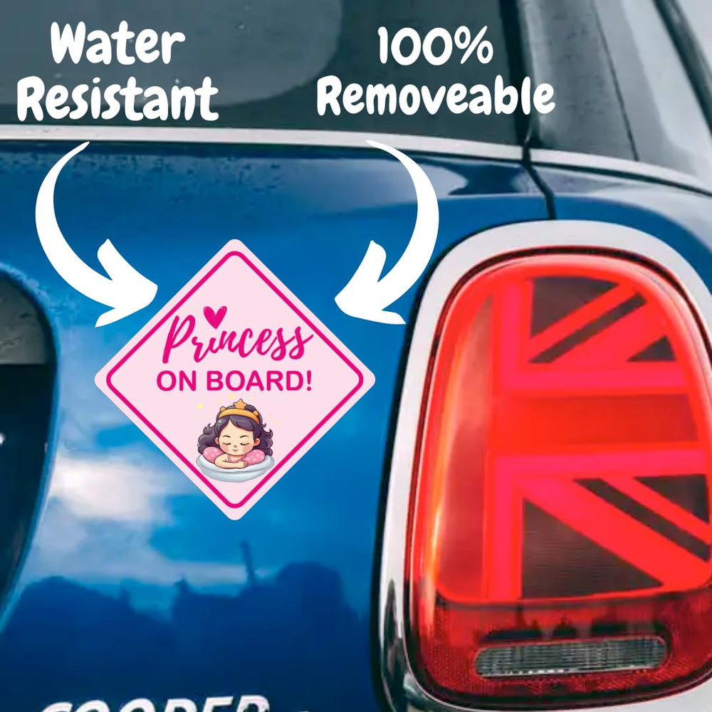 STIXORAMA Baby on Board Princess sticker pack offers two decals for multiple spots