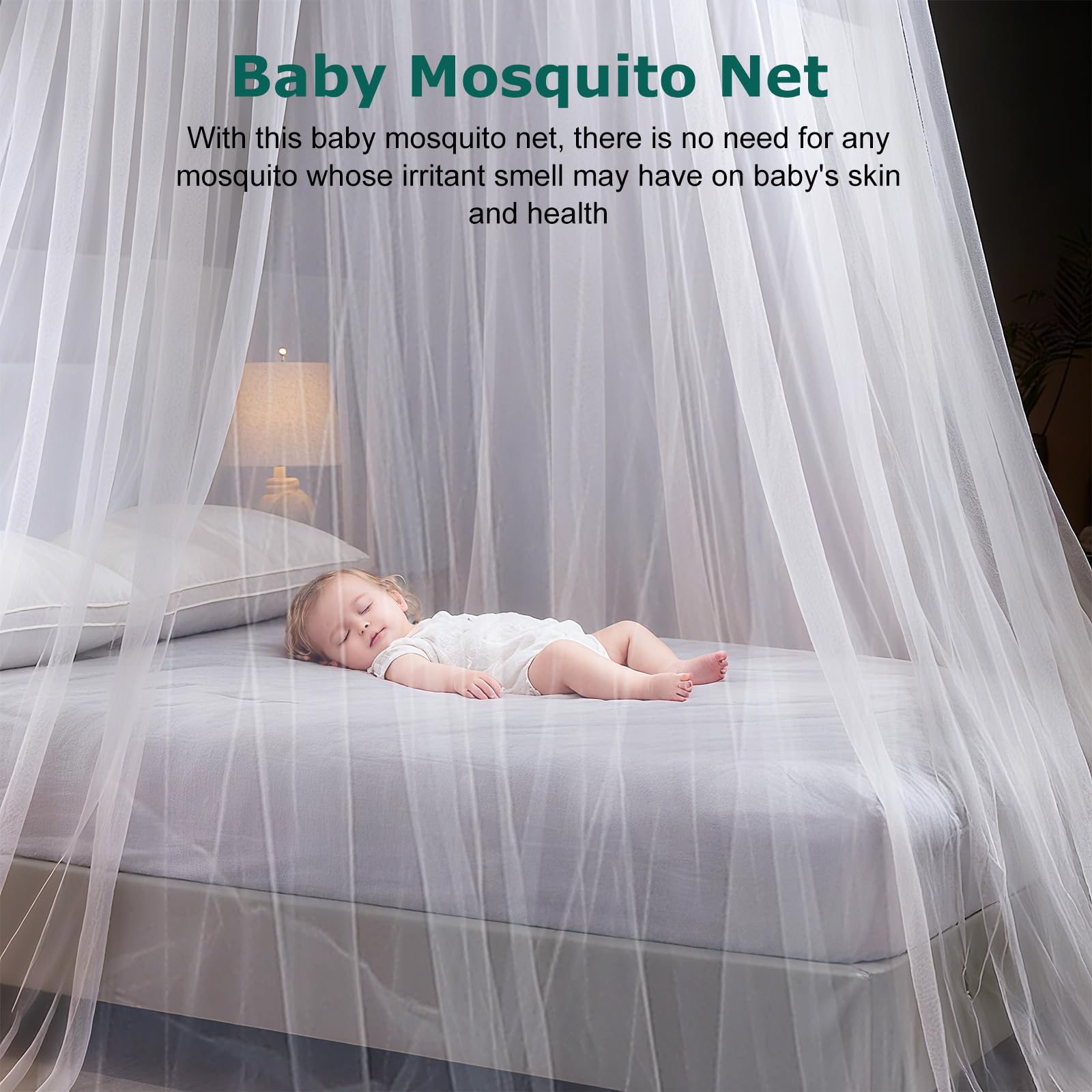 STOBOK baby canopy neatly attached for easy daily use and quick childcare checks