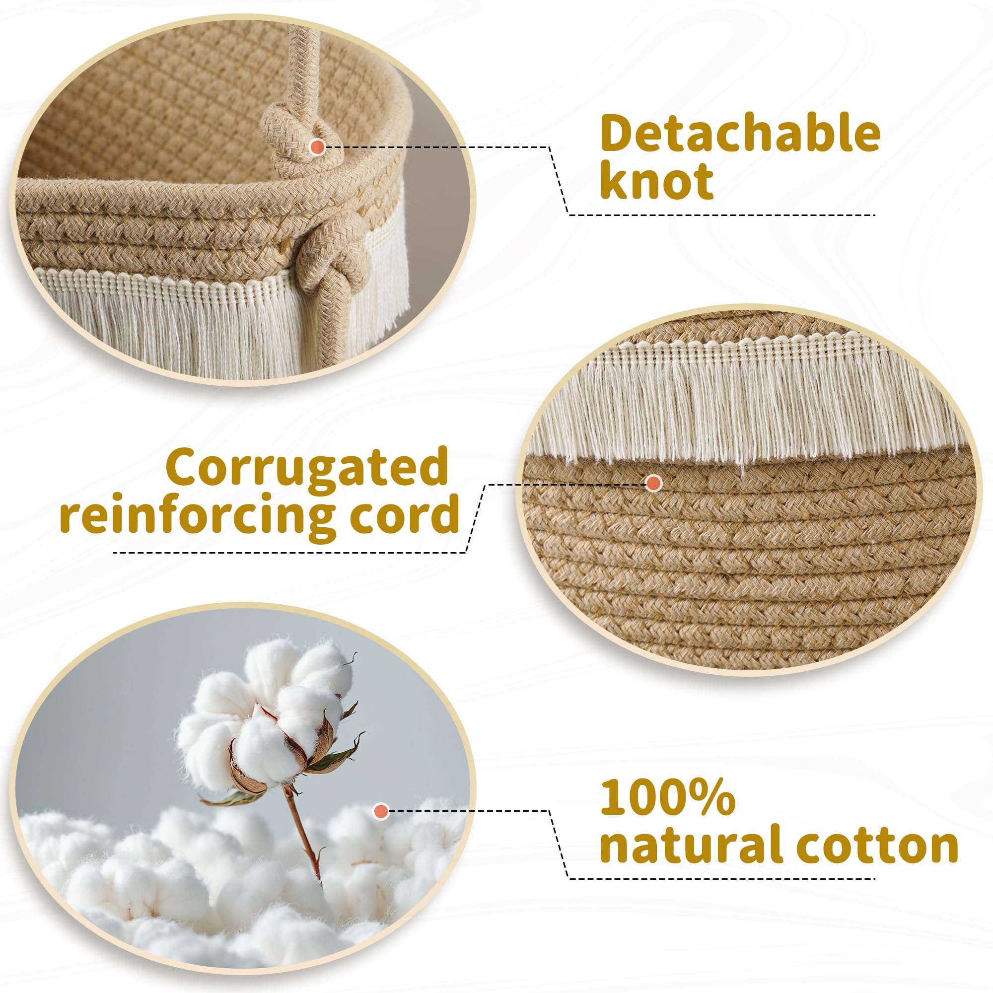 STOBS K boho wall decor basket closeup in beige highlights warm storage