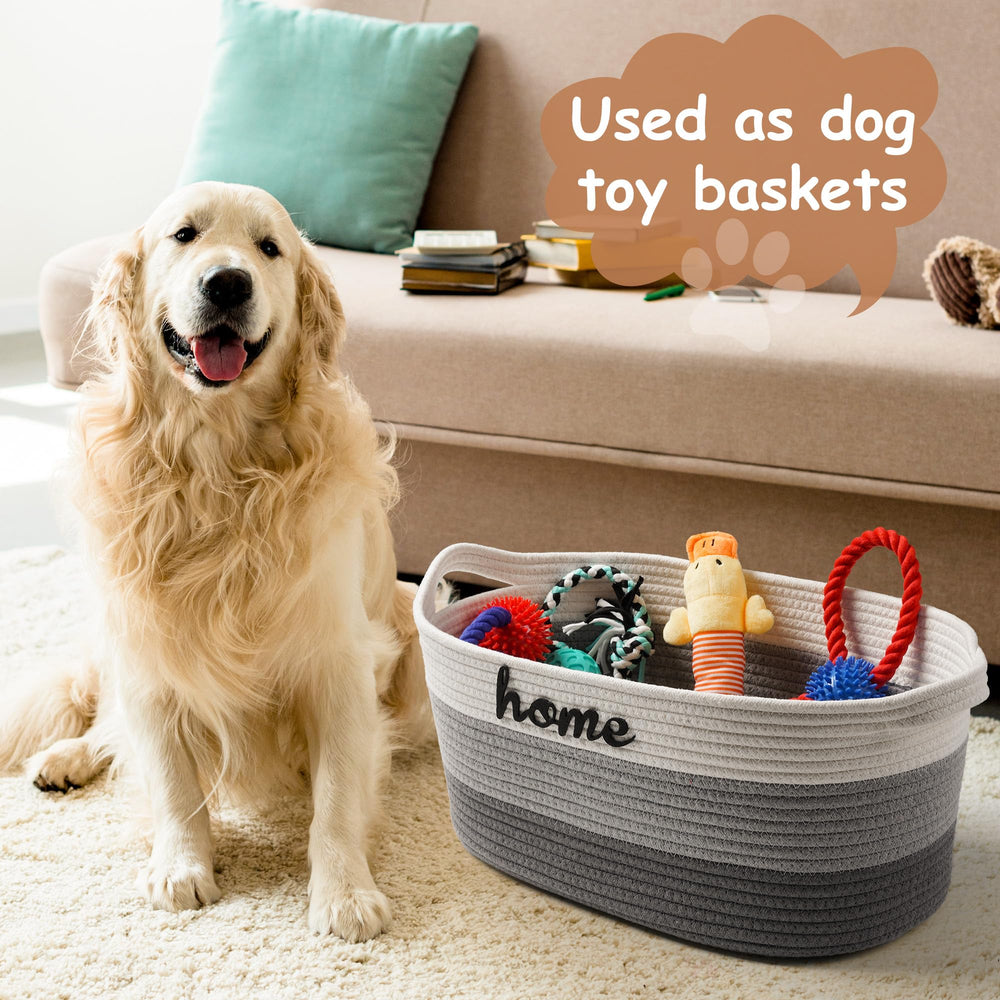 STOBSK boho-style basket complements decor with warm cotton weave.