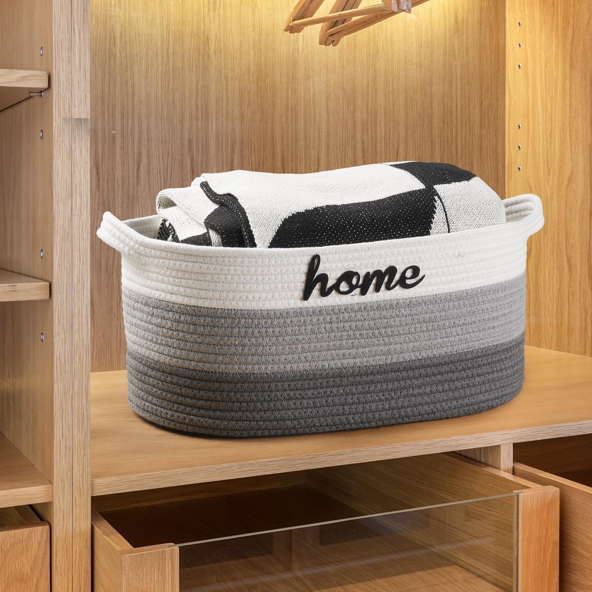 STOBSK nursery-friendly basket stores baby toys and essentials.