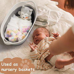 STOBSK dog toy basket close-up weave highlights durable cotton-rope material.