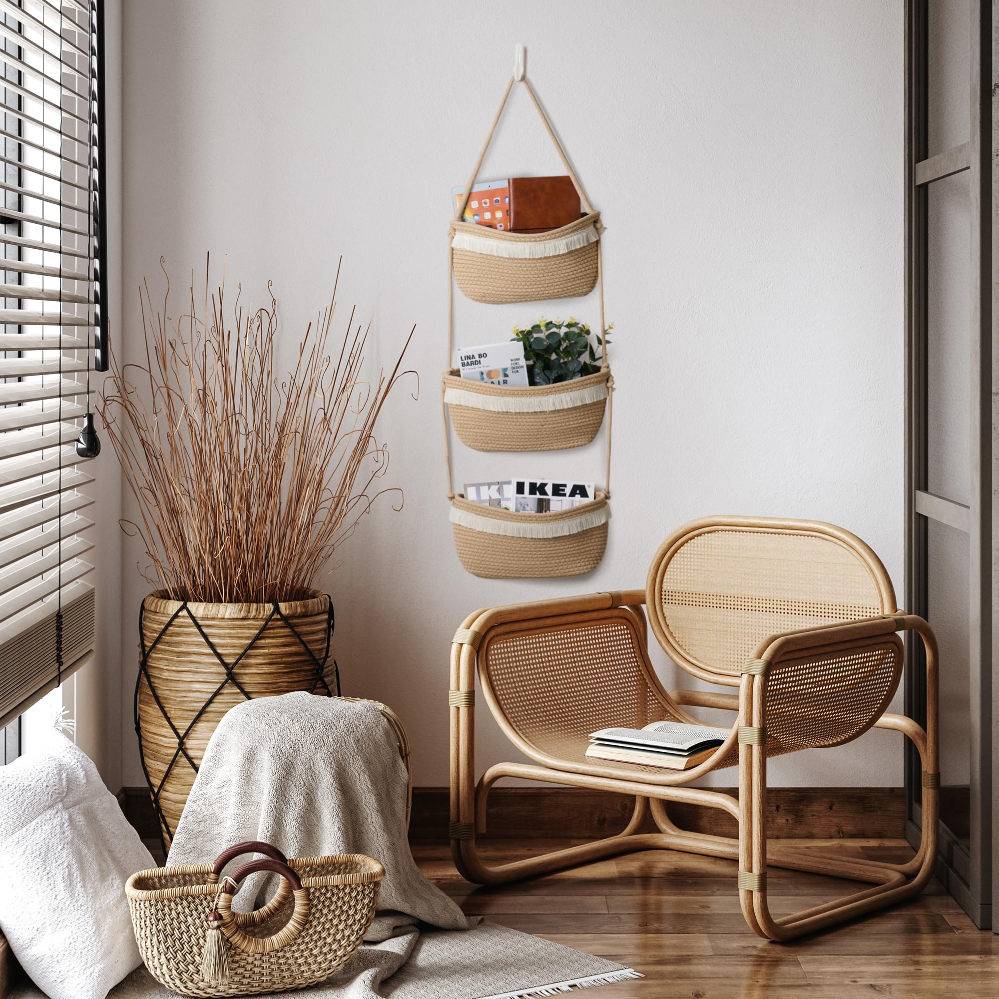 STOBS K door-hanger basket installed for quick, easy room setup