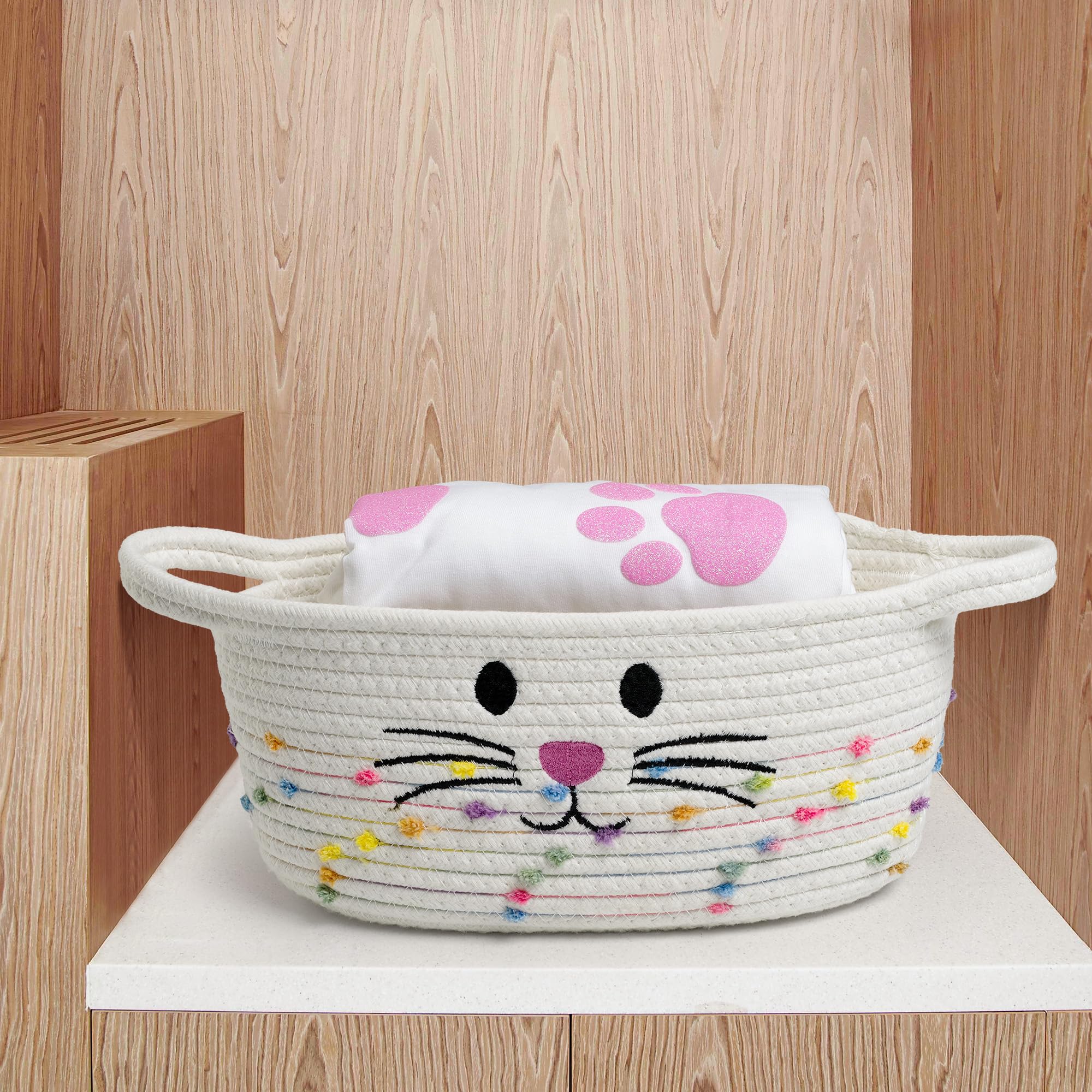 STOBS K multi-use-storage-basket adapts to bathroom and living room