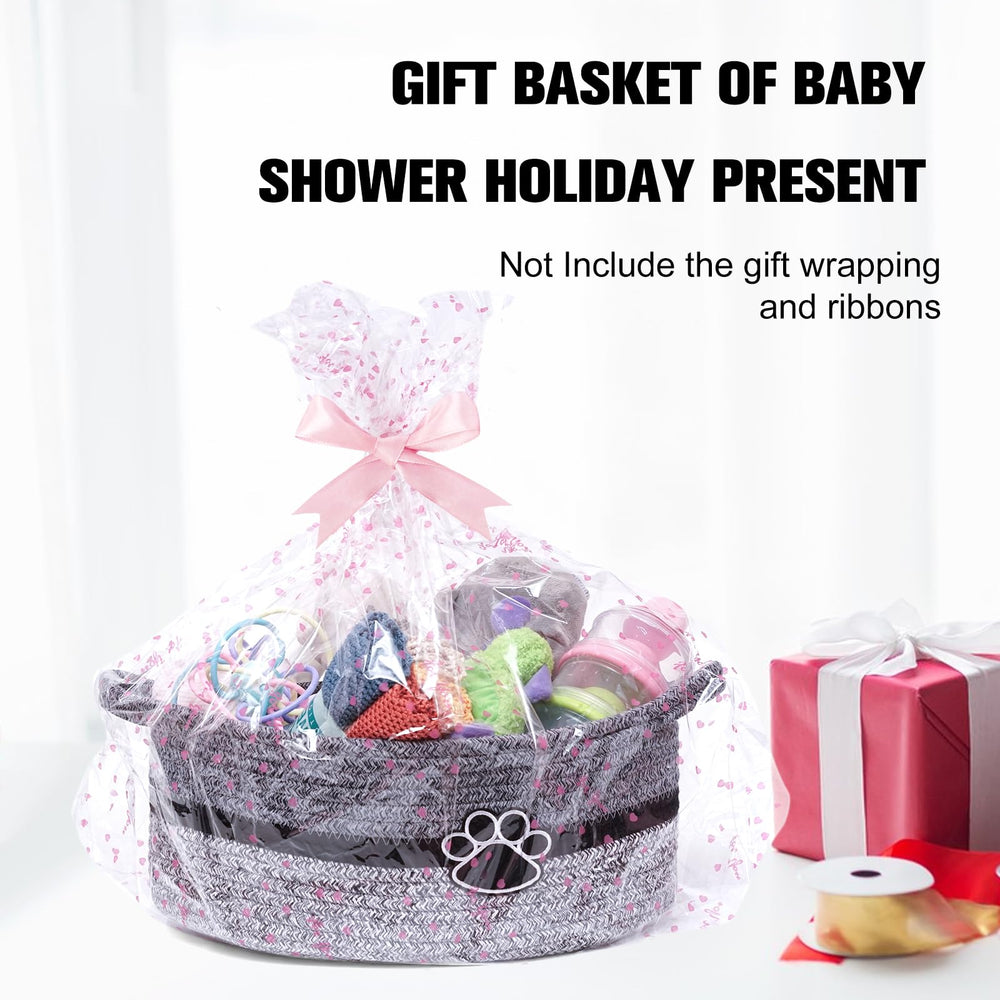STOBSK rope storage basket with wood accent adds warm decor while organizing.