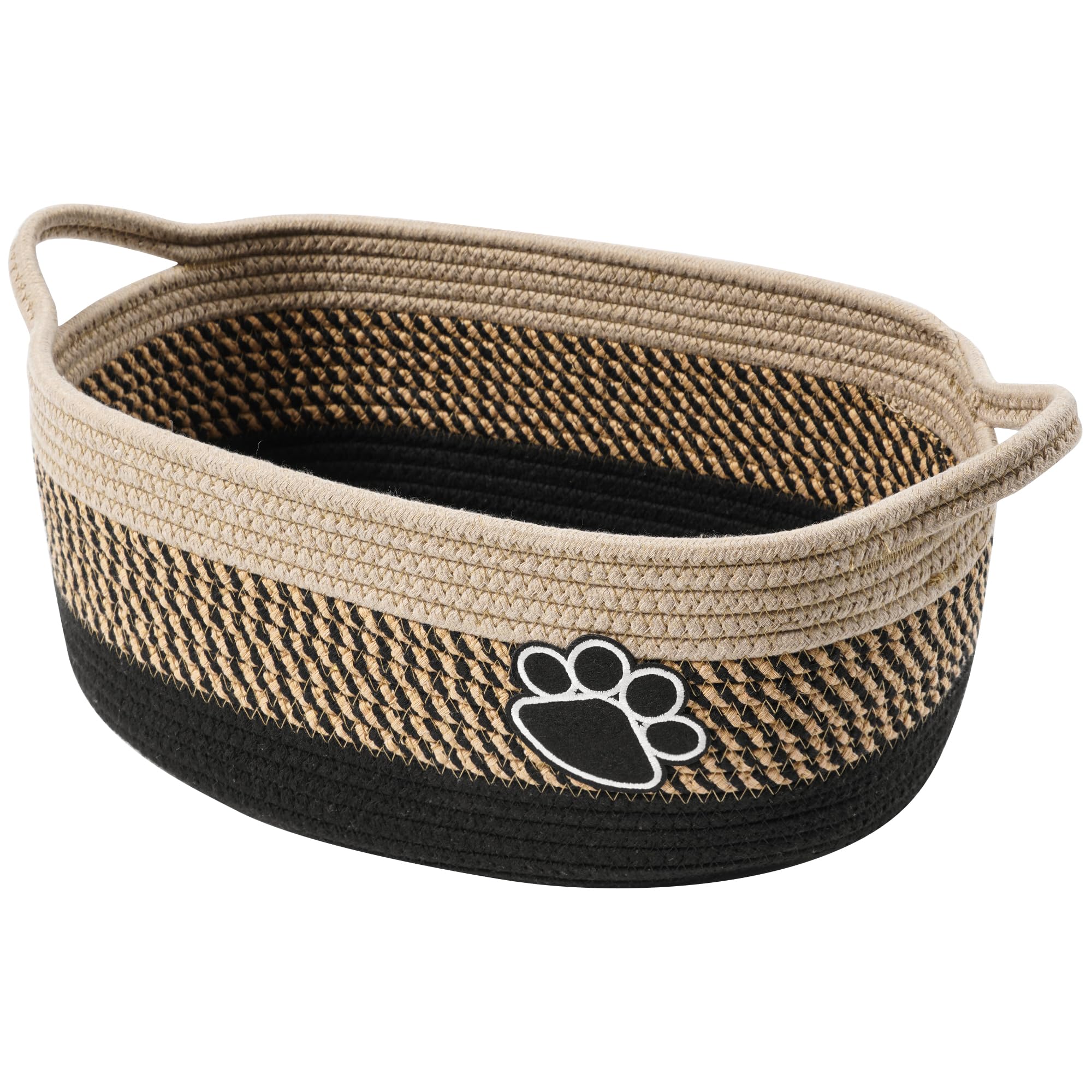 STOBSK small woven basket with handle for portable storage and tidy spaces.