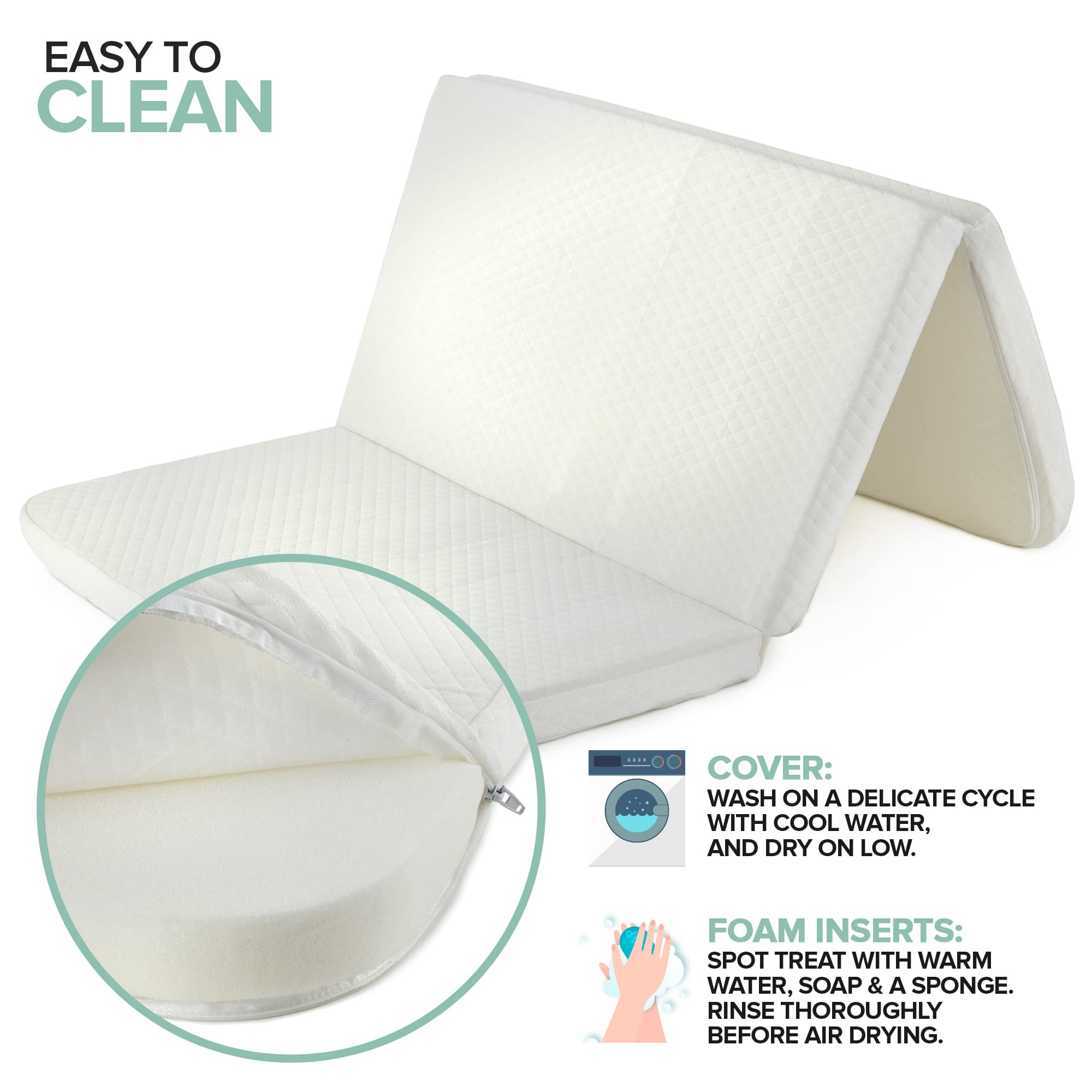 Stock Your Home memory foam core closeup emphasizes supportive yet breathable surface