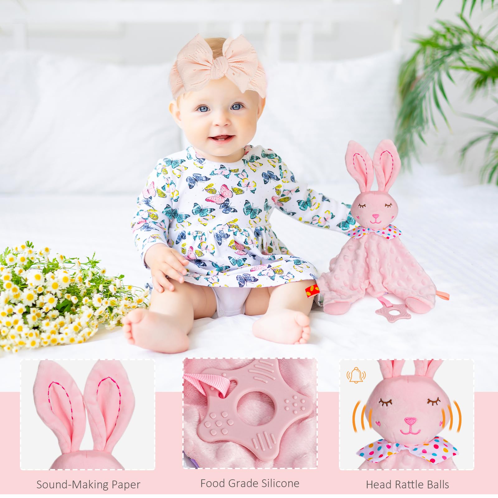 StoFurry rainbow swaddle blanket for secure, cozy newborn cuddles.