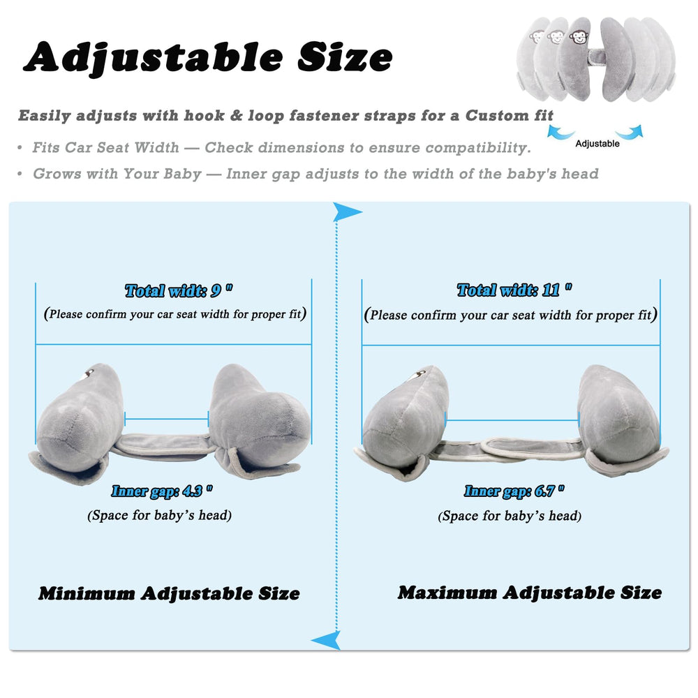 StoHua adjustable strap keeps the pillow fitting growing infants