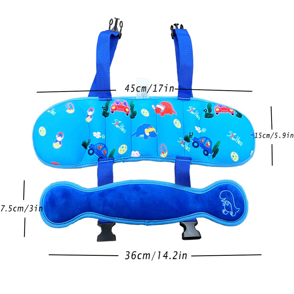 StoHua children's travel setup with head support on stroller.