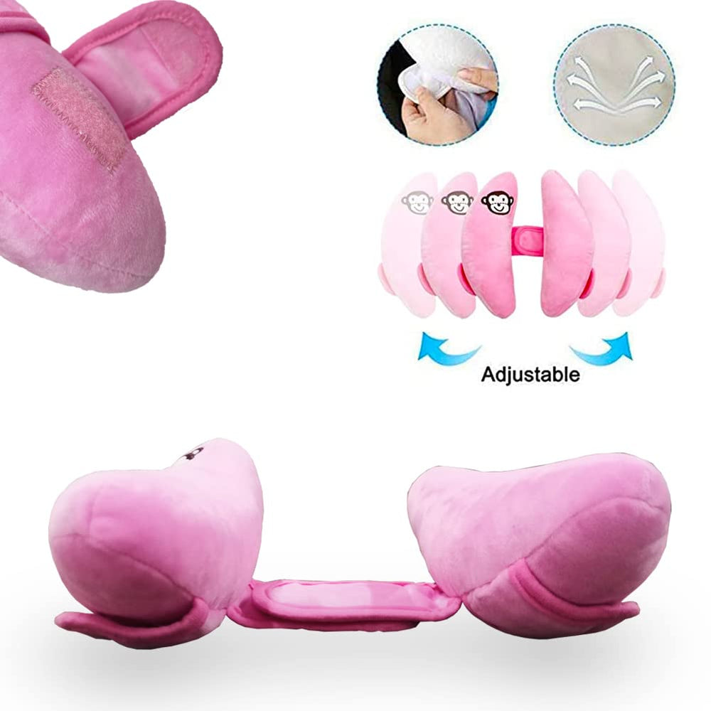 Travel-friendly StoHua neck pillow in pink supports relaxed naps on the go.