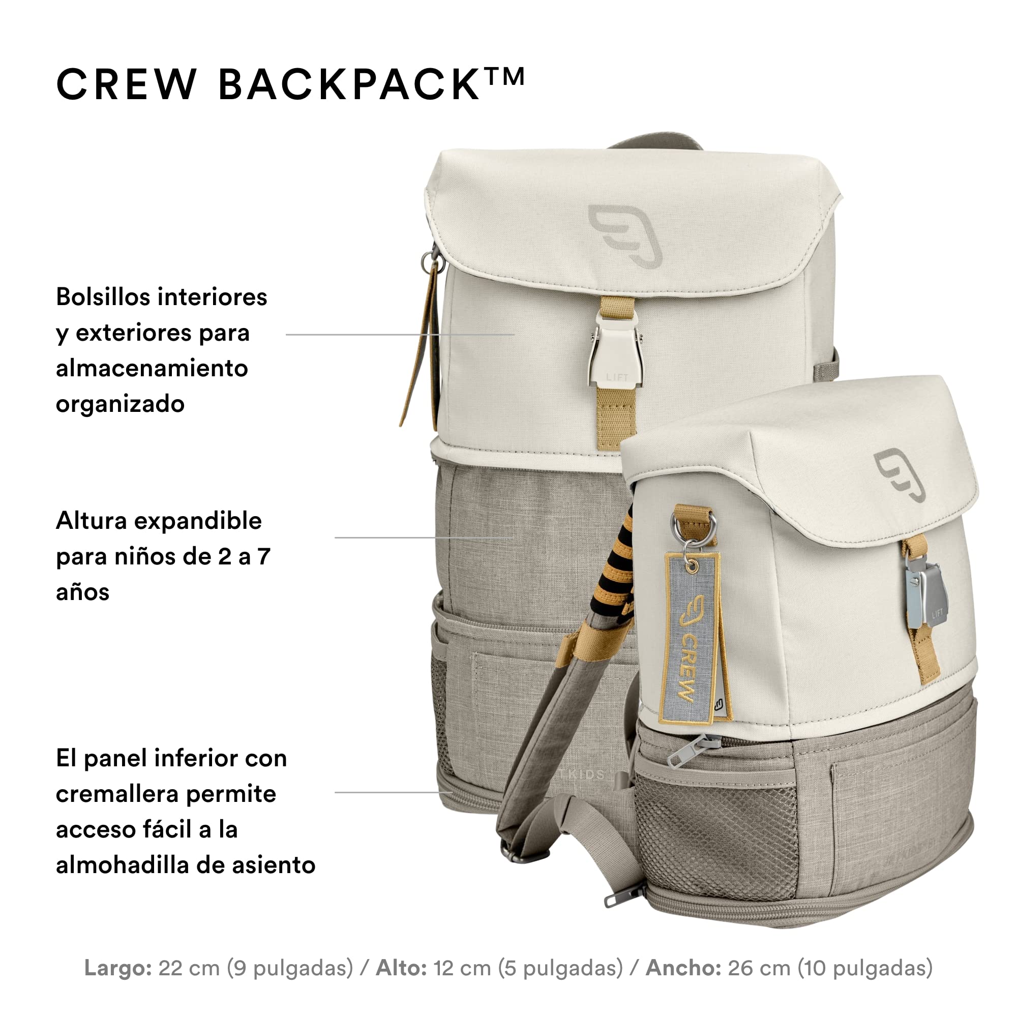 Stokke JetKids BackPack pull-out seat pad keeps kids comfy