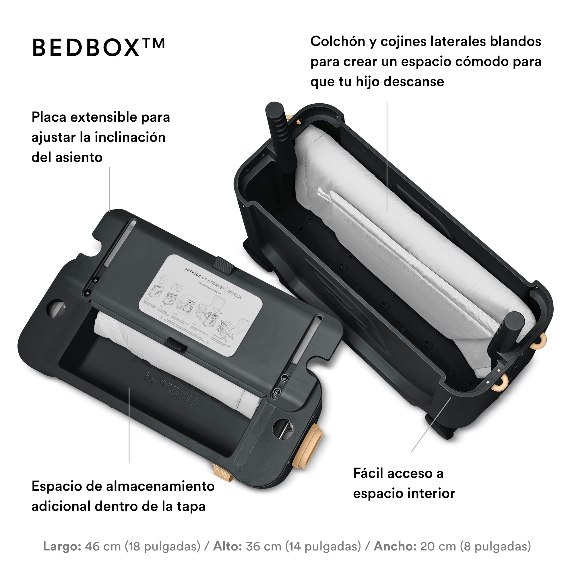 Stokke JetKids BedBox swiveling wheels enable easy airport navigation