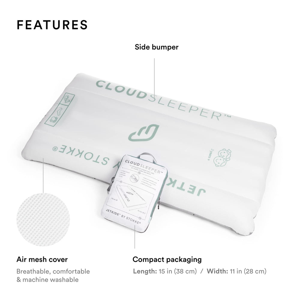 Stokke JetKids CloudSleeper air mesh cover showing breathable comfort