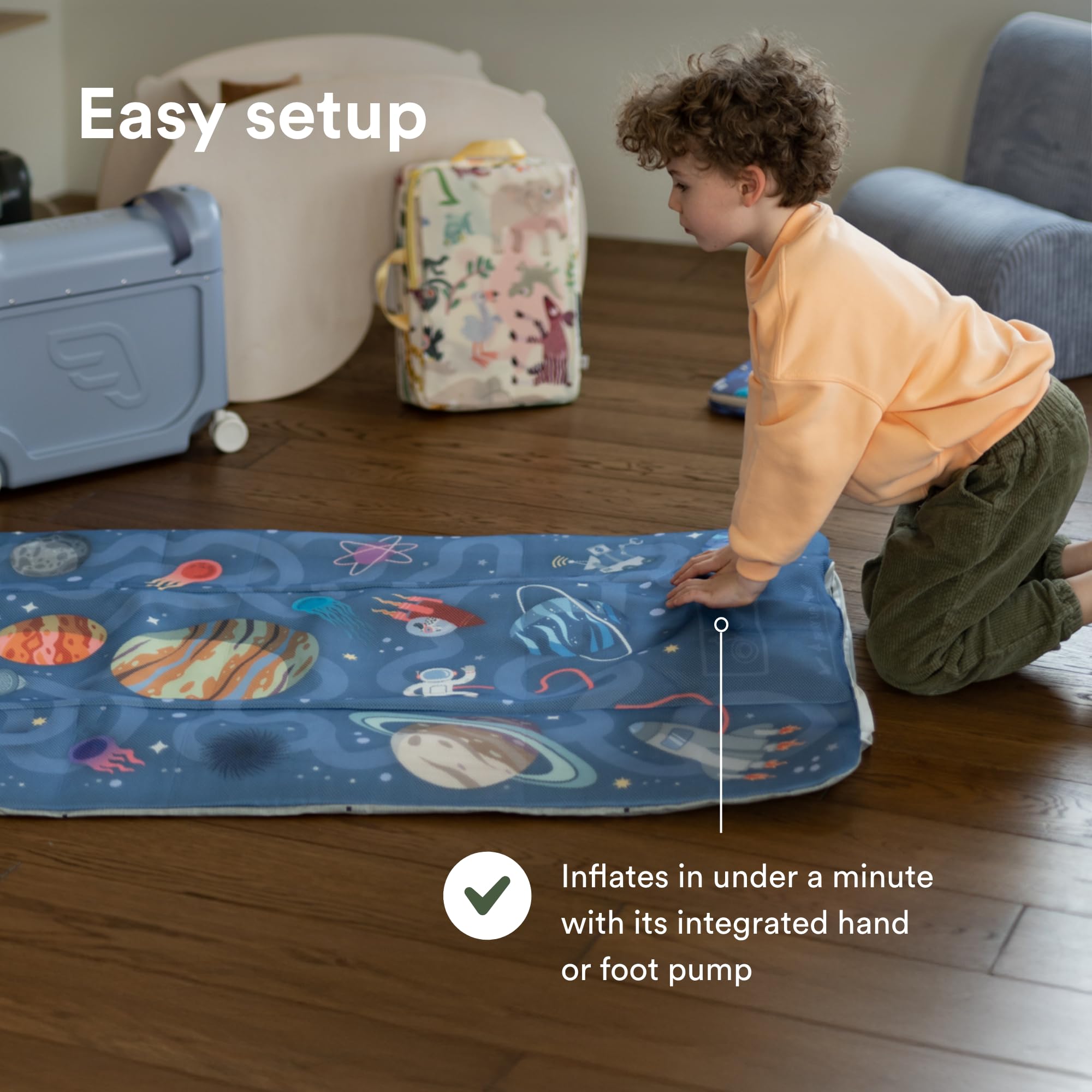 Stokke JetKids CloudSleeper side-bumpers keep little sleepers secure during restless nights.