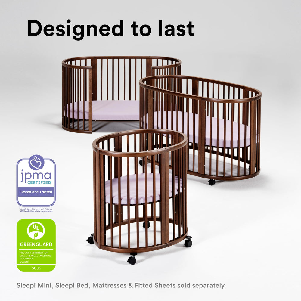Stokke Sleepi Canopy V3 Lavender compatibility with Sleepi Mini and Bed enhances versatility.