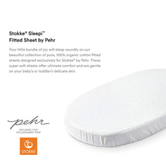 Stokke Sleepi Fitted Sheet by Pehr V2 soft cotton texture supports gentle sleep